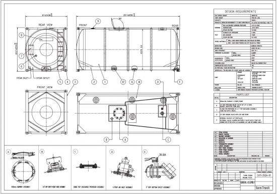 autocad drawing iso container dimension